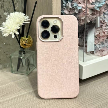 Suitable for iPhone 16 Promax phone case magnetic wireless charging Apple 15 all inclusive lychee pattern minimalist design